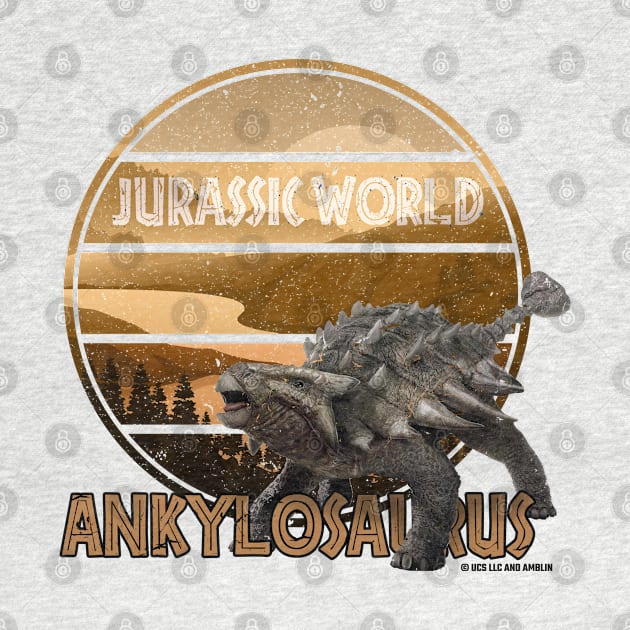 Jurassic Ankylosaurus Dinosaur Distressed Look by Jurassic Merch